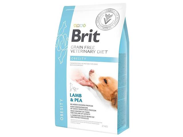 Brit GF Veterinary Diet Dog Obesity (Брит Ветеринари Диет Обесити) беззерновой корм для собак при ожирении 2 кг.