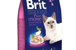 Brit Premium by Nature Cat Adult Chicken (Брит Премиум Нечурал Кет Эдалт Курица) сухой корм для взрослых котов 8 кг.