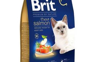 Brit Premium by Nature Cat Adult Salmon (Брит Премиум Нечурал Кет Эдалт Лосось) сухой корм для взрослых котов 8 кг.