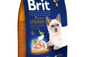 Brit Premium by Nature Cat Indoor Chicken (Брит Премиум Индор Кет Курица) сухой корм для домашних котов 8 кг.