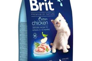 Brit Premium by Nature Cat Kitten Chicken (Брит Премиум Нечурал Киттен Курица) сухой корм для котят 1-12 мес. 8 кг.