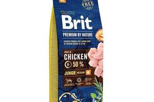 Brit Premium by Nature JUNIOR М (Брит Премиум Нечурал Джуниор М) корм для щенков средних пород от 1 мес. 15 кг.