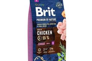 Brit Premium by Nature JUNIOR S (Брит Премиум Нечурал Джуниор С) корм для щенков мелких пород от 1 до 12 мес. 8 кг.