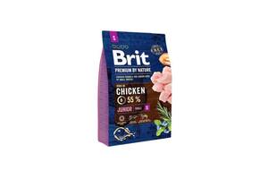 Brit Premium by Nature JUNIOR S (Брит Премиум Нечурал Джуниор С) корм для щенков мелких пород от 1 до 12 мес. 3 кг.