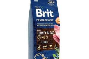 Brit Premium by Nature Light Turkey Oats (Брит Премиум Нечурал Лайт Индейка) корм для собак с лишним весом 15 кг