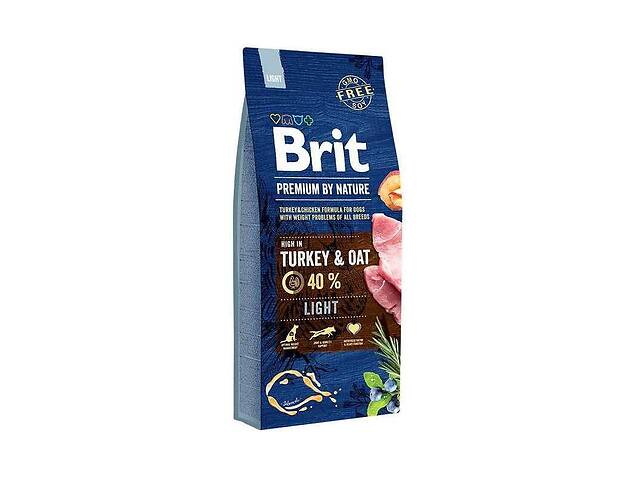 Brit Premium by Nature Light Turkey Oats (Брит Премиум Нечурал Лайт Индейка) корм для собак с лишним весом