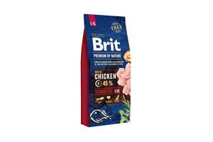 Brit Premium by Nature Senior L+XL (Брит Премиум Нечурал Сеньйор Л) корм для стареющих крупных собак от 25 кг. 15 кг.