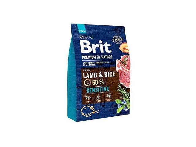 Brit Premium by Nature Sensitive Lamb Rice (Брит Премиум Нечурал Сенситив Ягненок) корм для собак при аллергии 3 кг.