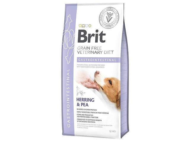 Brit Veterinary Diet Gastrointestinal(Брит Ветеринар Диет Гастроинтестинал) беззерновой корм для собак для ЖКТ 12 кг.