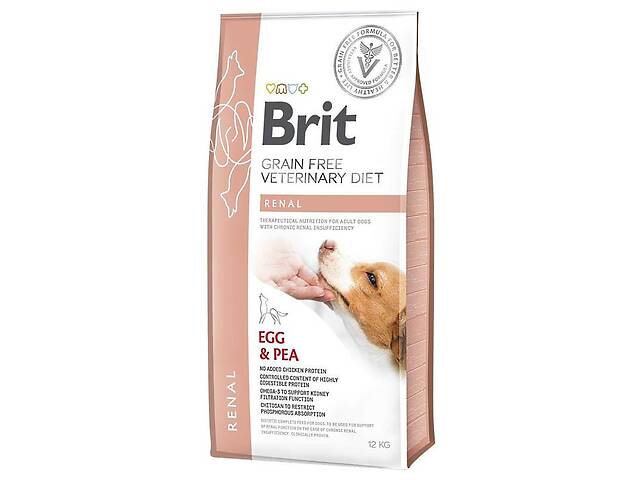 Brit Veterinary Diet Renal (Брит Ветеринар Диет Ренал) беззерновой корм для собак при почечной недостаточности 12 кг.
