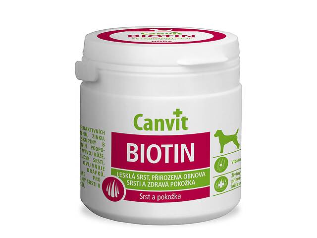 Canvit Biotin (Канвит Биотин) витаминная кормовая добавка для идеальной шерсти собак до 25 кг. 100 г.