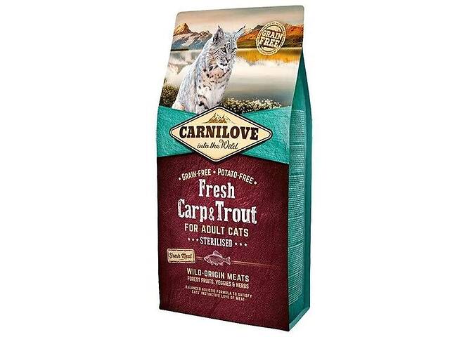 Carnilove Fresh Carp Trout for Adult Sterilised(Карнилав Стерилизед Карп Форель) корм для котов кастрированных