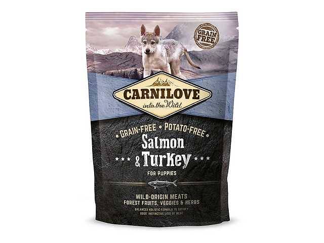 Carnilove Salmon & Turkey for Puppies (Карнилав Лосось Индейка Паппи) корм для щенков беззерновой 1.5 кг.