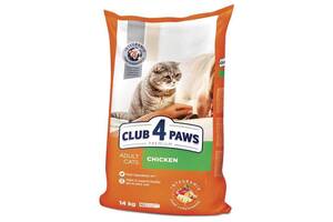 Club 4 Paws (Клуб 4 Лапы) Premium Adult Cat Chicken сухой корм с курицей для взрослых котов 14 кг