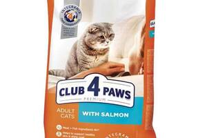 Club 4 Paws (Клуб 4 Лапы) Premium Adult Cat Salmon сухой корм с лососем для взрослых котов