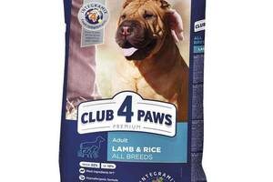 Club 4 Paws (Клуб 4 Лапы) Premium Adult Lamb&Rice сухой корм с ягненком и рисом для собак всех пород