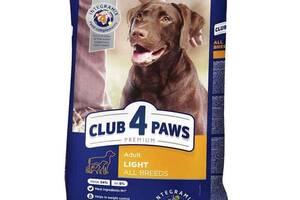 Club 4 Paws (Клуб 4 Лапы) Premium Light Adult All Breeds Chicken сухой корм с курицей для собак контроль веса