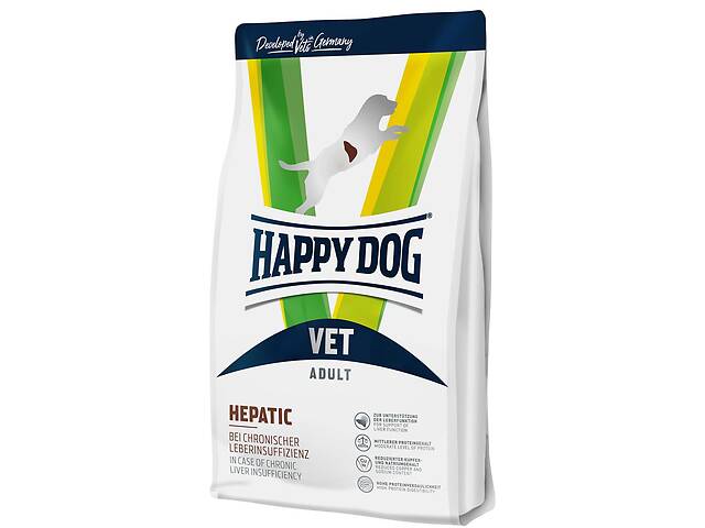 Cухой диетический корм для собак при хронической печеночной недостаточности Happy Dog VET Hepatic 4 кг