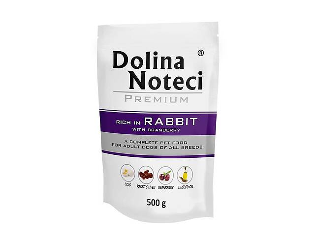 Dolina Noteci Premium (Долина Нотечи) консервы влажный корм для собак с кроликом и клюквой 500 г х 10 шт 500 г х 10 шт