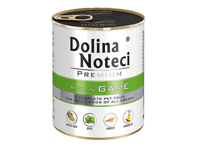 Dolina Noteci Premium (Долина Нотечи Премиум) консерва влажный корм для собак с дичью 800 г х 12 шт