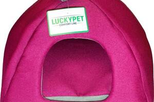 Домик для собак и кошек Lucky Pet Юрта Мия №1 39 x 39 x 31 см Фуксия (4820224212807)