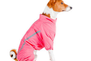Дождевик для собак Collar M 48 бультерьер шарпей стафф Розовый