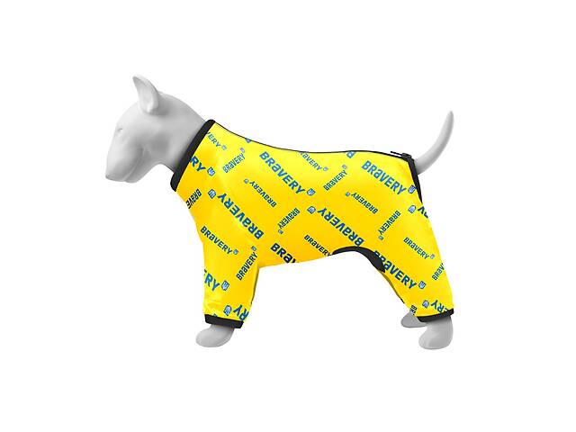 Дождевик для собак WAUDOG Clothes Смелость M45 Черно-желтый (5345-0231)