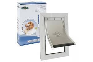 Дверца для собак средних пород PetSafe Staywell Aluminium Medium 277 х 400 мм Белый (5011569105872)