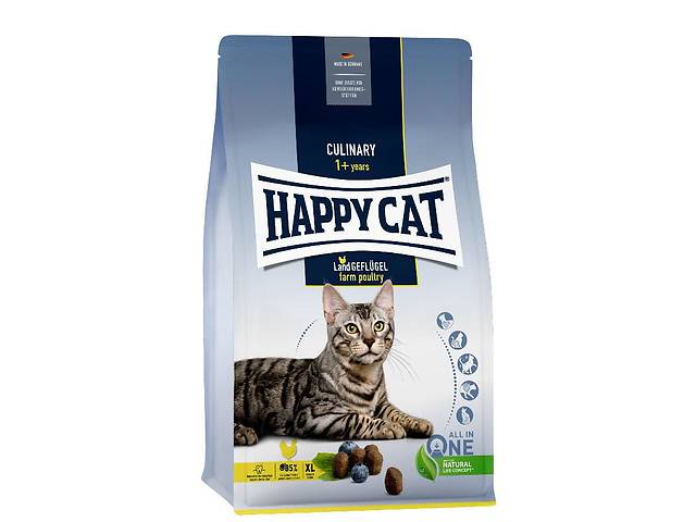Happy Cat Culinary Land-Geflugel (Хэппи Кэт Ленд Гефлюгер) корм для котов с чувствительным пищеварением 10 кг.