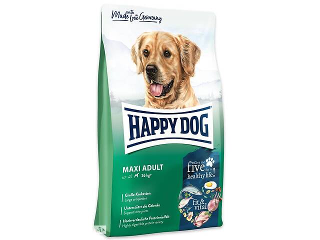 Happy Dog Maxi Adult (Хэппи Дог Макси Эдалт) сухой корм для взрослых собак больших пород 4 кг.