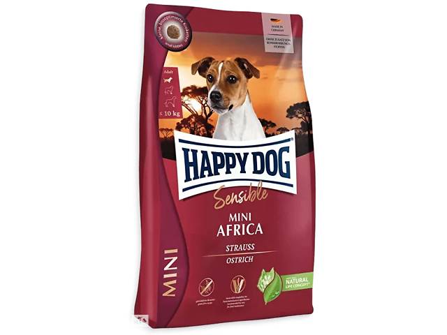 Happy Dog Mini Africa (Хэппи Дог Мини Африка) сухой корм без злаков для маленьких собак при аллергии