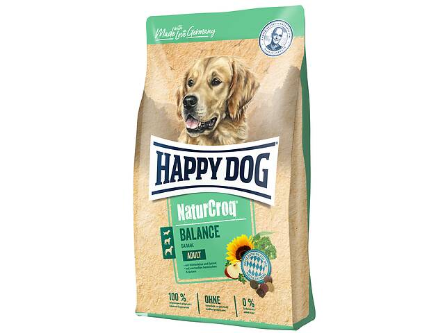 Happy Dog Naturcroq Balance (Хэппи Дог Натур Крок Баланс) сухой корм с птицей и сыром для требовательных собак 15 кг.