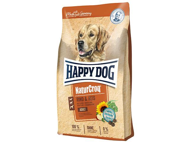 Happy Dog Naturcroq Rind & Reis (Хэппи Дог Натур Крок Говядина и Рис) сухой корм для взрослых собак всех пород