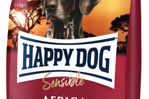 Happy Dog Sensible Africa (Хэппи Дог Сенсибл Африка) сухой корм без злаков для собак при непереносимости корма 12.5 кг.