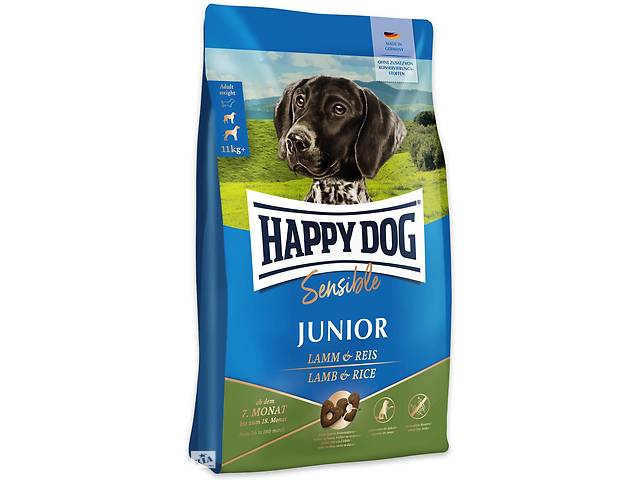 Happy Dog Sensible Junior Lamb Rice (Хэппи Дог Джуниор) сухой корм для больших и средних щенков 7-18 мес.