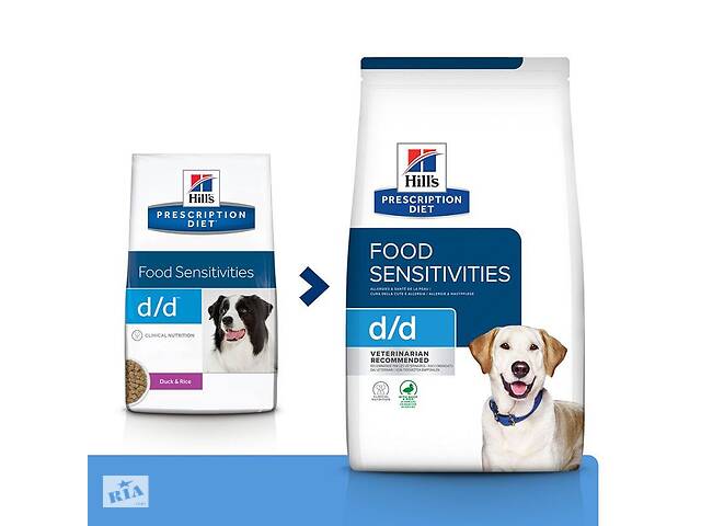 Hills Prescription Diet Canine d/d Dog Food Duck and Rice (Хиллс ПД Канин д/д Дог Фуд) для собак при аллергии
