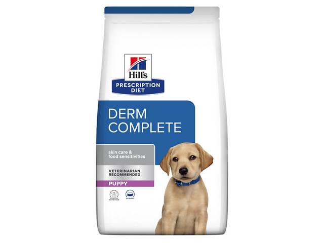 Hills Prescription Diet Canine Derm Complete Puppy (Хиллс Дерм Комплит) корм для щенков для кожи при аллергии