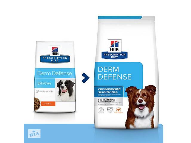 Hills Prescription Diet Canine Derm Defense (Хиллс ПД Канин Дерм Дефенс) для собак защита кожи от аллергенов