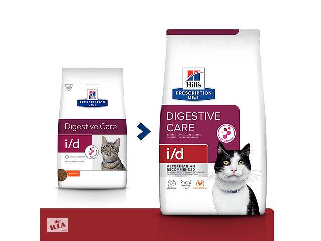Hills Prescription Diet Feline i/d Chicken (Хиллс ПД Филайн ай/д Курица) для котов для ЖКТ, при панкреатитах 3 кг