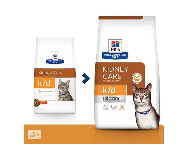 Hills Prescription Diet Feline k/d Chicken (Хиллс ПД Филайн к/д Курица) для котов для почек и сердца 8 кг.