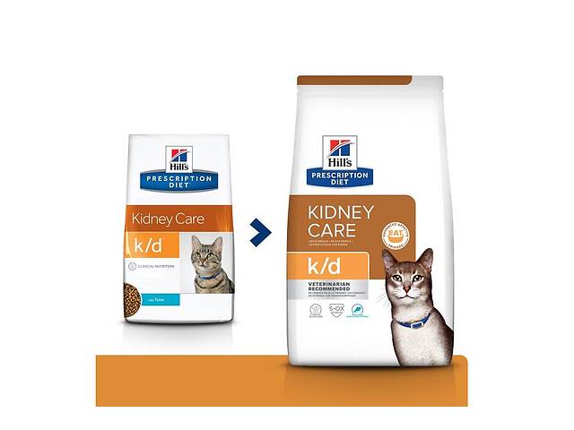 Hills Prescription Diet Feline k/d (Хиллс ПД Филайн к/д Тунец) корм для котов для почек и сердца