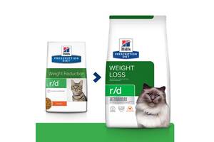 Hills Prescription Diet Feline r/d Chicken (Хиллс ПД Филайн р/д Курица) для котов при ожирении, для похудения 1.5 кг