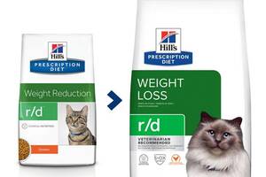 Hills Prescription Diet Feline r/d Chicken (Хиллс ПД Филайн р/д Курица) для котов при ожирении, для похудения 1.5 кг