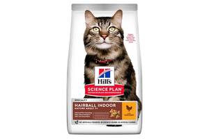 Hills SP Feline Mature Adult 7+ Hairball Indoor Chicken (Хиллс СП Филайн Хербал Индор) для котов от комочков