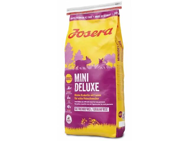 Josera Mini Deluxe (Йозера Мини Делюкс) сухой беззерновой корм для взрослых собак мелких пород с ягненком 10 кг