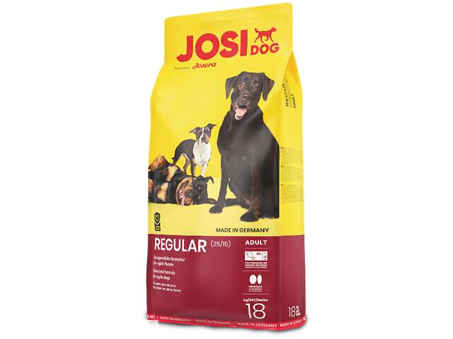 JosiDog Regular (ЙозиДог Регуляр) сухой корм для динамических активных собак всех пород без глютена