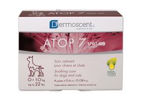 Капли Dermoscent ATOP 7 NEW при аллергии и атопии у кошек и собак миниатюрных и малых пород 4*0.6 мл