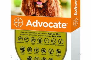 Капли противопаразитарные для средних собак 4-10 кг Bayer Advocate 3х1,0 мл
