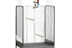 Клетка для птиц вольер оцинкованная на колесах FOP TIFFANY 72*55,5*123,5 см Серый (8018084032031)