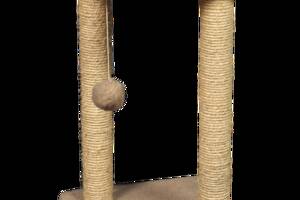 Когтеточка (дряпка) Мур-Мяу 'Гламур' в джутовой веревке Бежевая